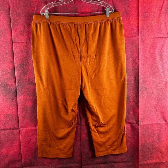 DENIM & CO ATHLETA HIGH RISE ANKLE PANTS, STRETCH, 2 SLASH POCKET, OVERSIZE 1XP - Picture 4 of 8